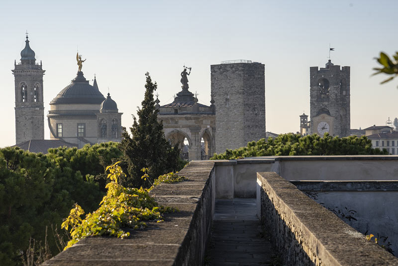 Panorama con torri di Città Alta